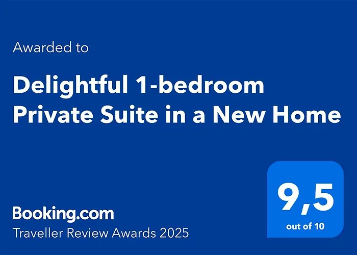 Delightful 1-Bedroom Private Suite In A New Home